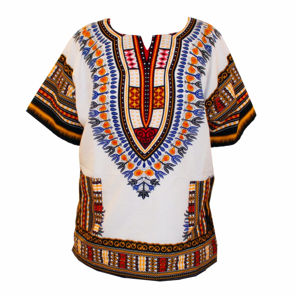 Thai Silk Blouse - (Spedizione veloce) T-shirt Dashiki in cotone