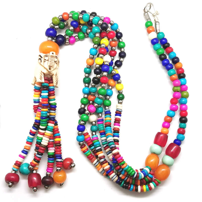 Ethnic Fashion Com - Gioielli tibetani collana lunga con perline