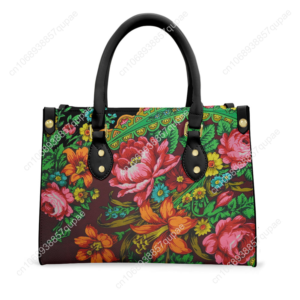 Ethnic Fashion Images - Borsa tote con stampe floreali etniche