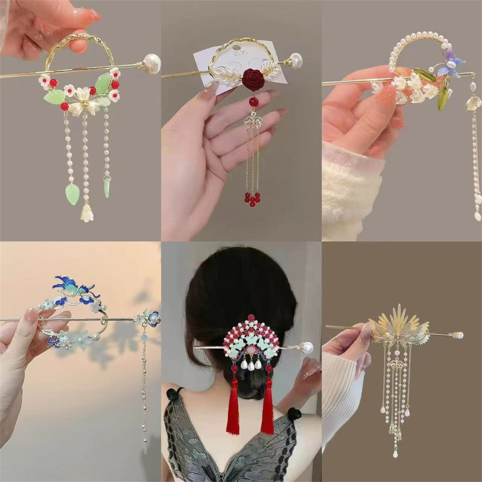 Ethnic Fashion Style - Fermaglio per capelli in stile etnico
