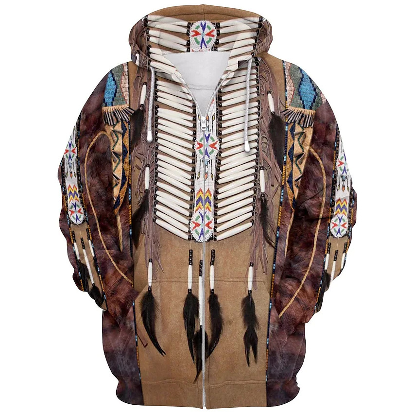 Fashion Ethnic Indian Clothing - Felpe con cappuccio con cerniera con