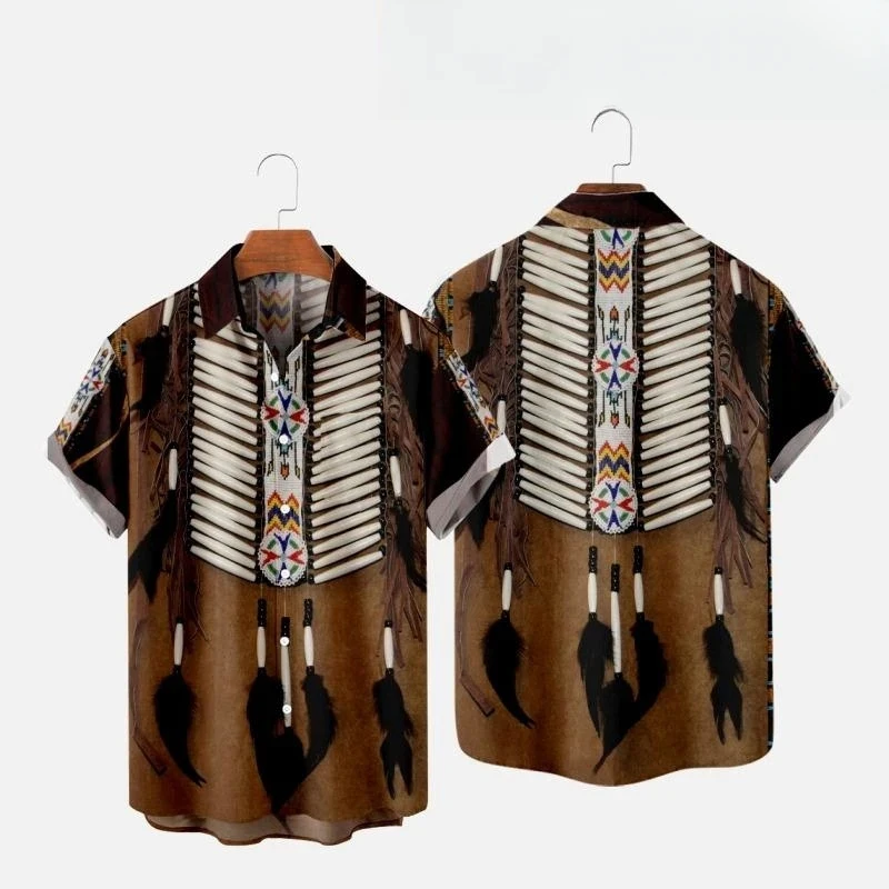 Fashion Ethnic Indian Clothing - Camicie da Spiaggia con Stampa 3D
