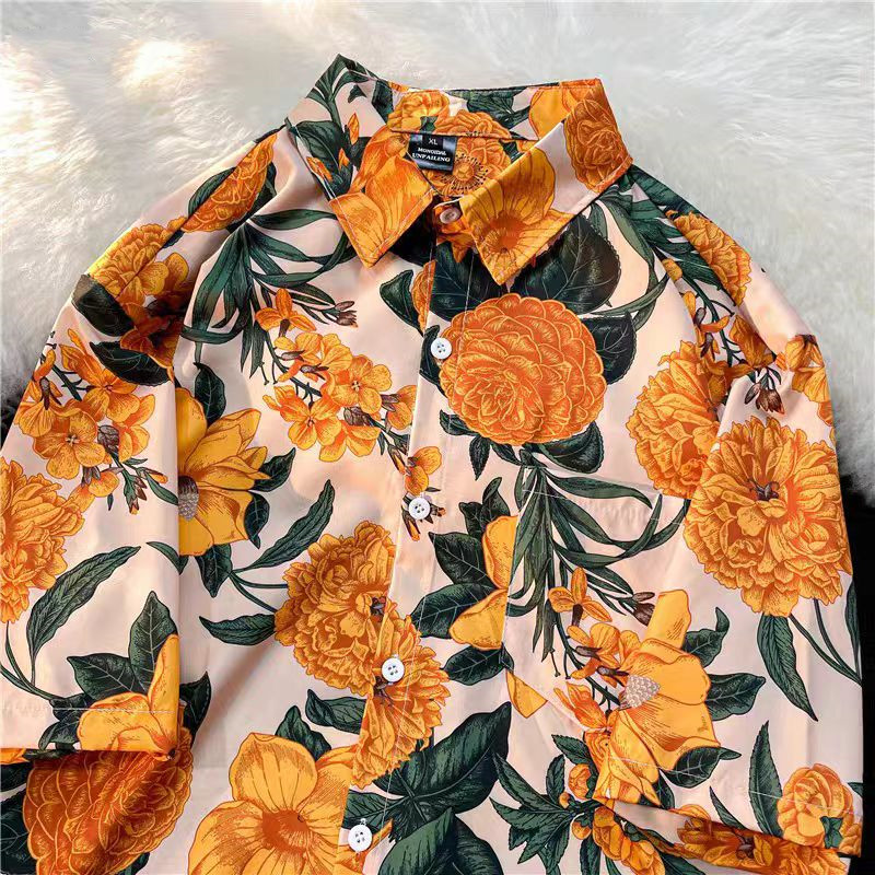 Thai Silk Blouse - Camicia a maniche corte con stampa