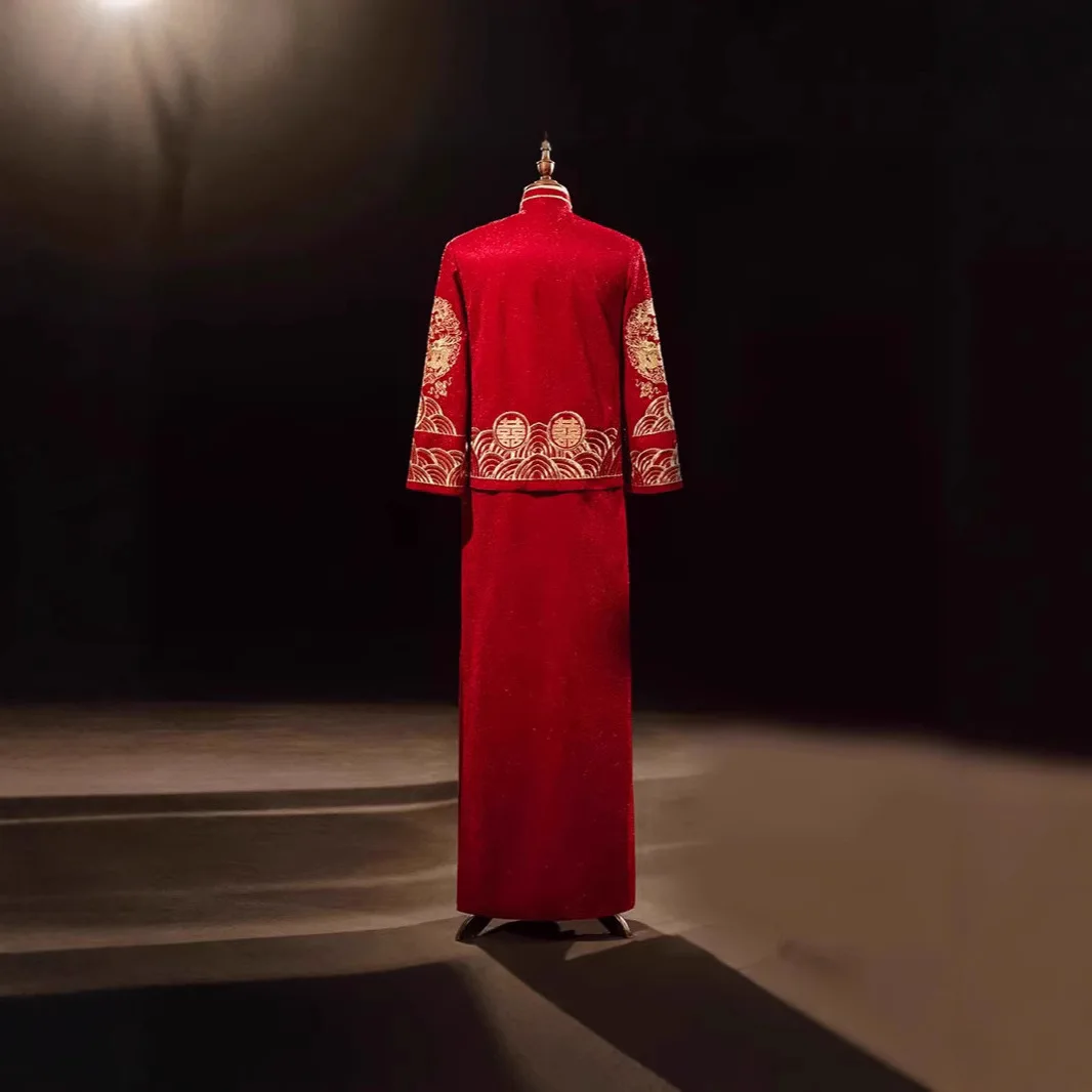 Abito da sposo cinese in stile - Salwar Kameez Set recensione e prezzo