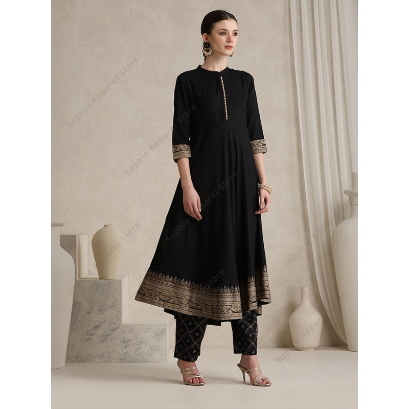 Elegante nero indiano Salwar K - Salwar Kameez Set recensione e prezzo