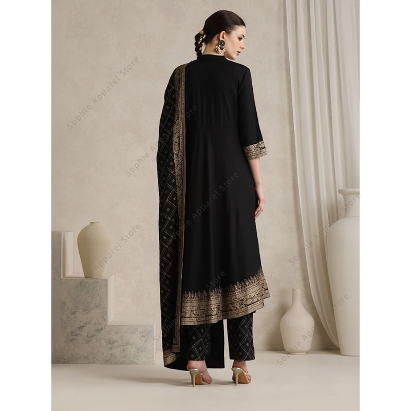 Elegante nero indiano Salwar K - Salwar Kameez Set recensione e prezzo
